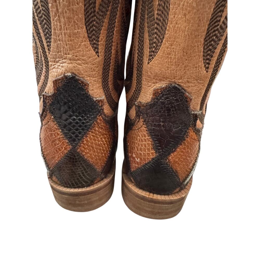 Twisted X MRAL002 Rancher Caiman Patchwork Cowboy Boots Women’s 6.5B - Picture 8 of 9